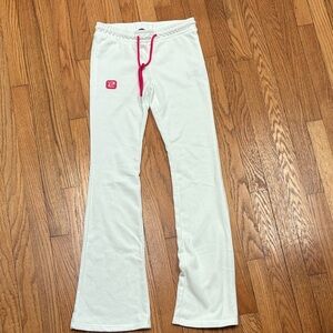 White women’s Bottoms with Pink Accents